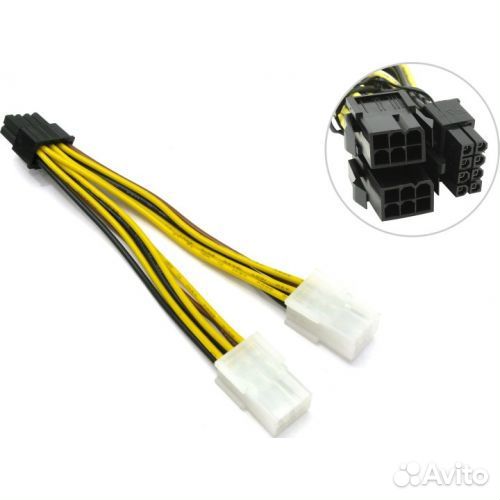 Переходник питания для видеокарты 2x6pin - 8pin