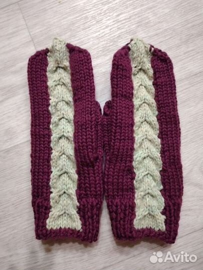 Вязаные рукавички