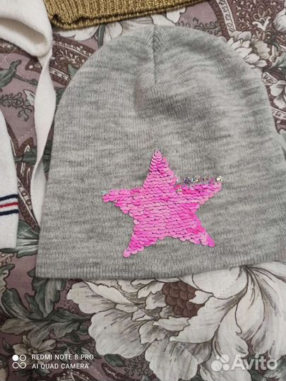 Шапка детская для девочки 4-5 лет