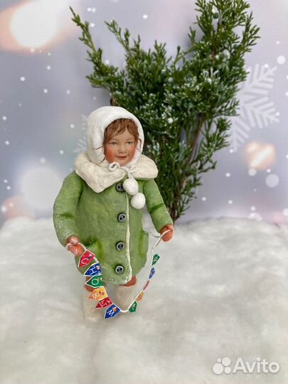 Ватная ёлочная игрушка