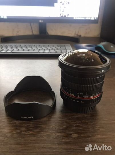 Объектив samyang 8mm fish-eye