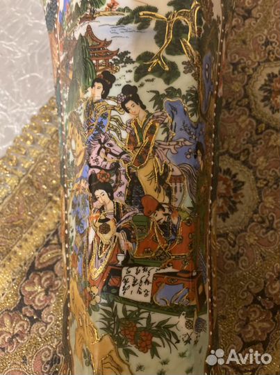 Ваза Китай,ссср,с ручной подрисовкой