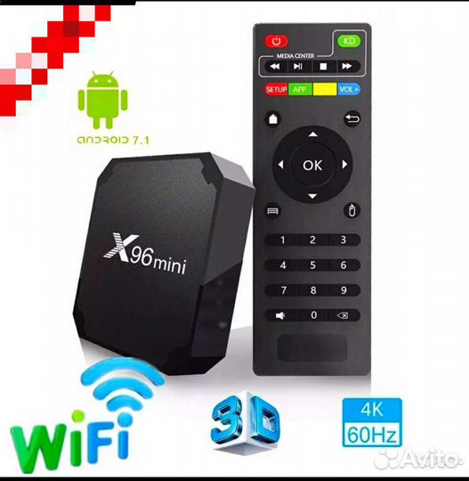 Смарт тв бокс андроид приставка X96 mini 2/16