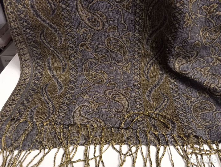 Шарф палантин, кашемир, шерсть. Индийский стиль