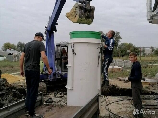 Септик без откачки под ключ + монтаж