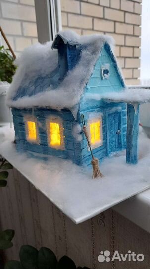 Новогодние поделки. Домик в деревне