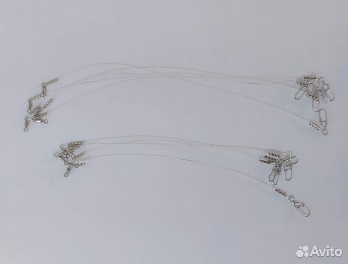 Набор флюорокарбоновых поводков 12кг на разрыв