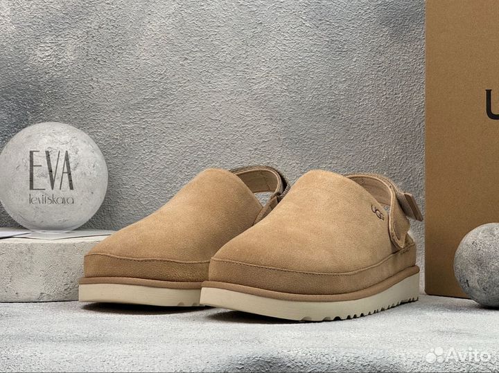 Угги женские тапочки UGG Goldenstar Clog Chocolate