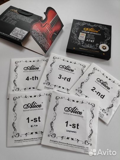 Струны для скрипки Alice A747 Серебро
