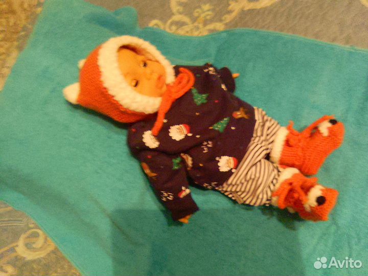 Пинетки и шапочка лисички