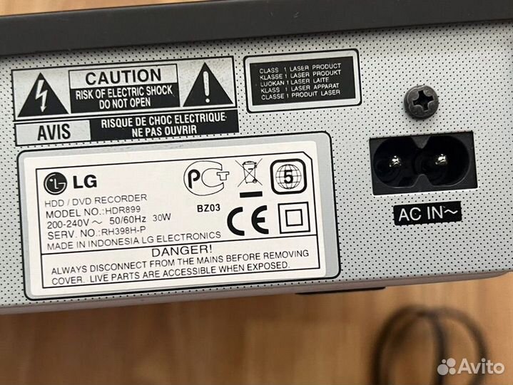 DVD плеер LG HDD/recorder модель HDR899