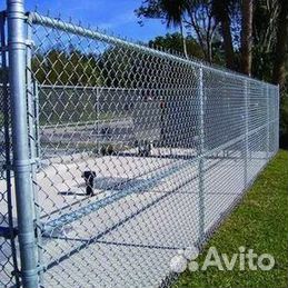 Забор из сетки рабицы