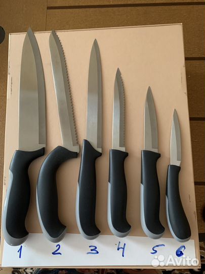 Новый Набор ножей с чехлом Tupperware 6 шт