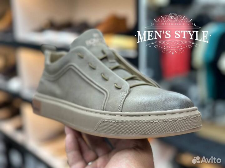 Кеды мужские кожаные