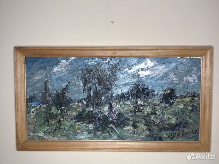 Картина В. Маслов «Моя деревня» 1998 г