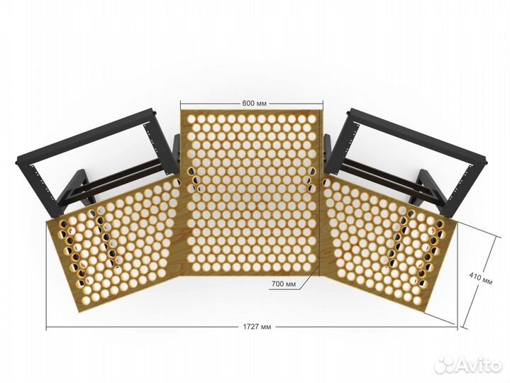 Акустический стол перфорированный