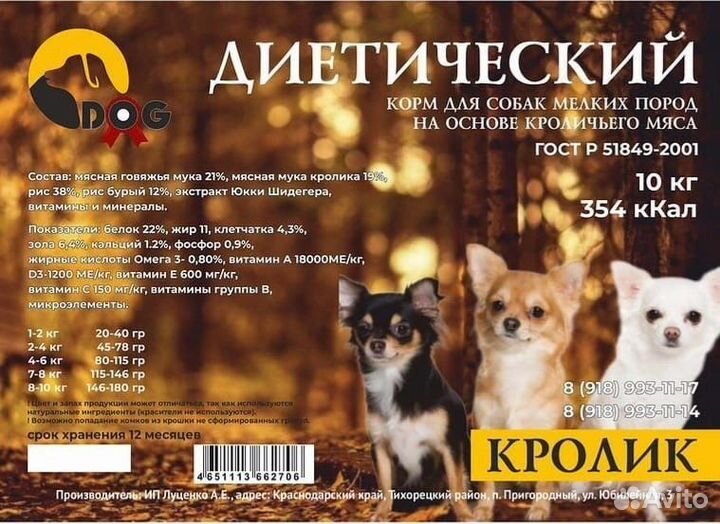 Корм для собак