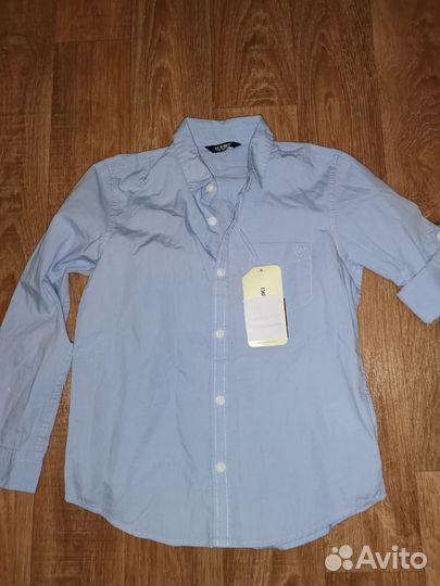Новая хлопковая рубашка на 122-128 см (7-8 лет)