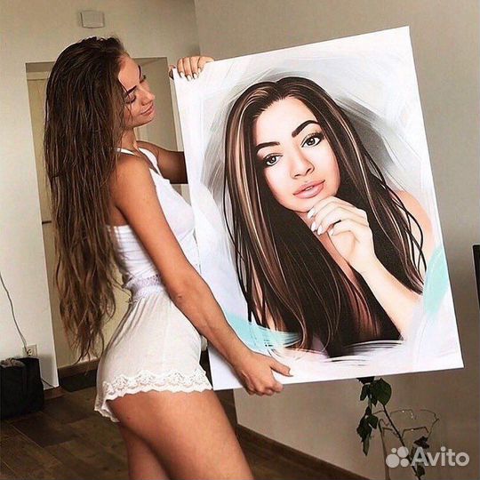 Портрет по фото. картина на холсте