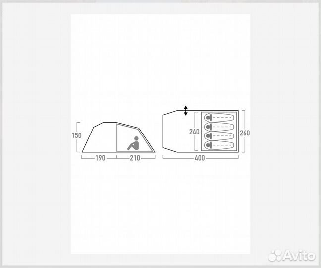 Палатка 4-местная Outventure Ottawa 4