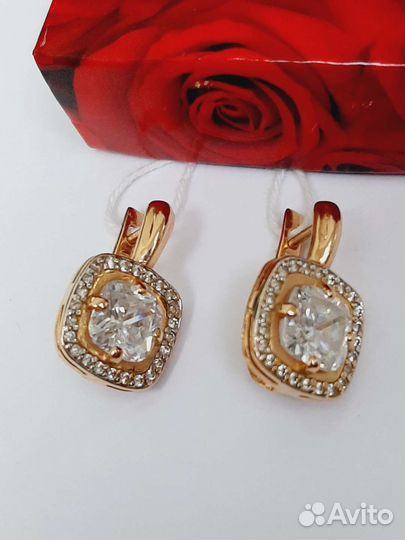 Золотые серьги проба 586 Арт.004008830123