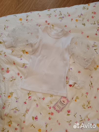 Блузка для девочки с бантиком 92р-р