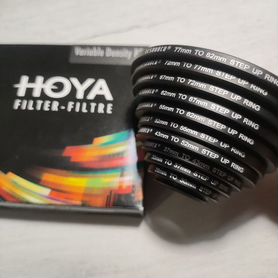 Нейтральный фильтр hoya ND 3-400 82мм + кольца