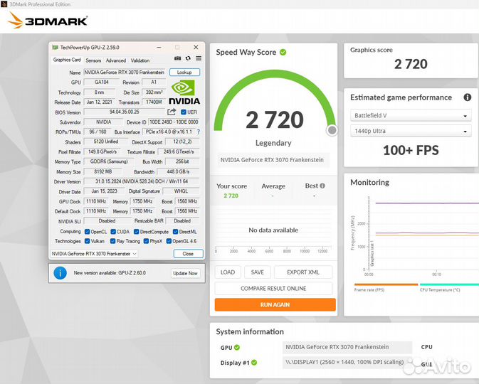 Мощные игровые пк Zeus новый c RTX 3070 m