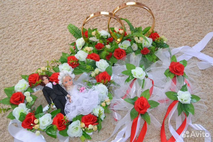 Кольца свадебные на машину