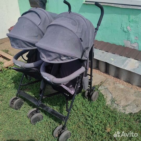 Коляска для двойни indigo