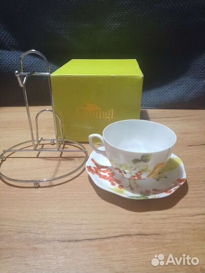 Чашка с блюдцем фарфор