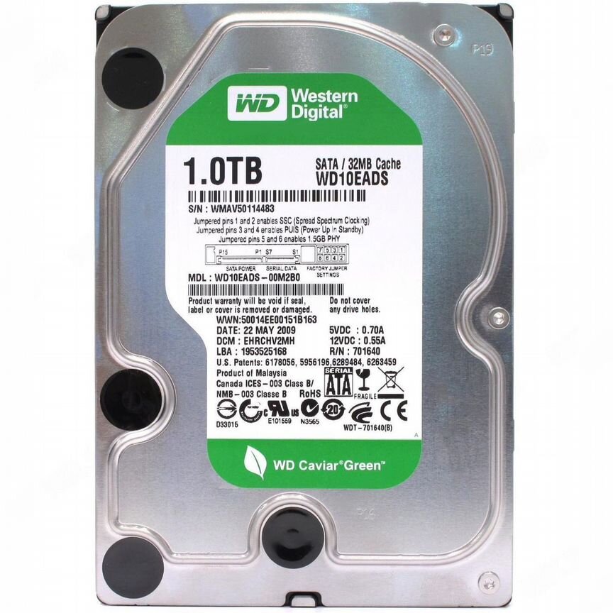 [WD10EADS] Жесткий Диск Wd 1tb Wd10eavs Wd10earx Wd10eads