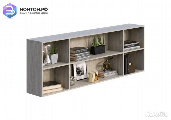 Полка навесная Мийа-3А ясень шимо светлый / белая