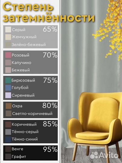 Интерьерные шторы серые