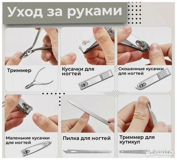 Набор для маникюра и педикюра 19 в 1