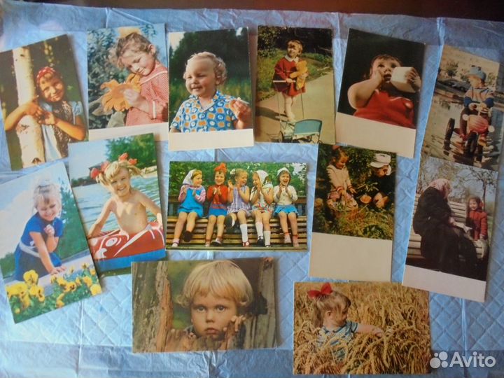 Дети куклы советские открытки