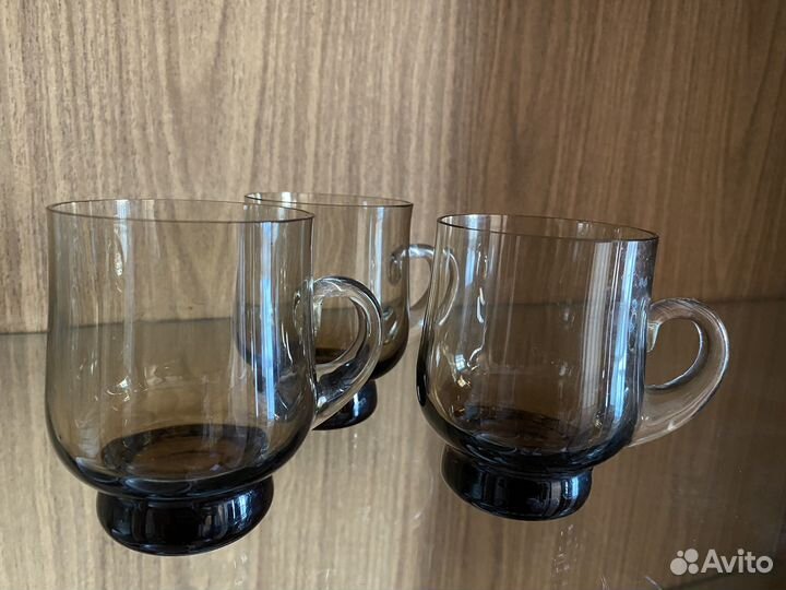 Миниатюрные чашки стеклянные 3 шт