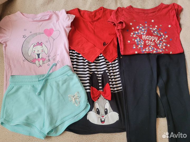 Детские летние вещи для девочки 110 116