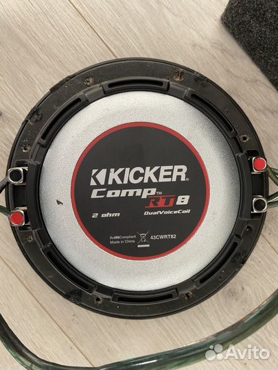 Сабвуфер kicker + усилитель molot