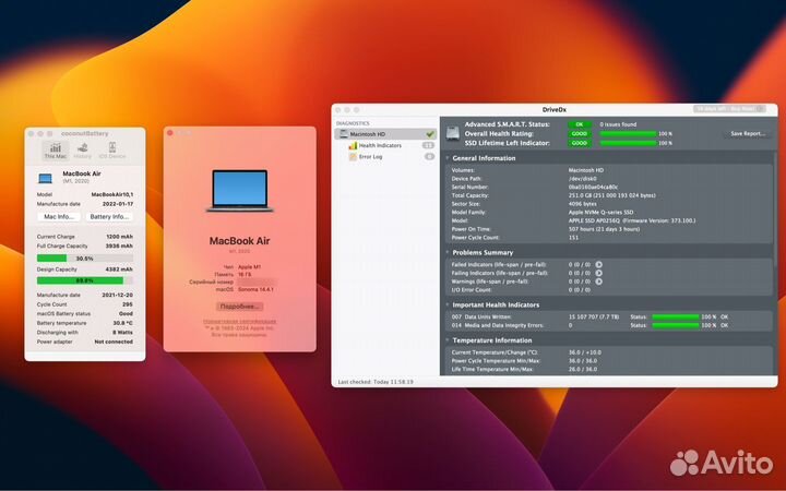 Apple MacBook Air 13 2020 M1 16gb 256gb Space Gray