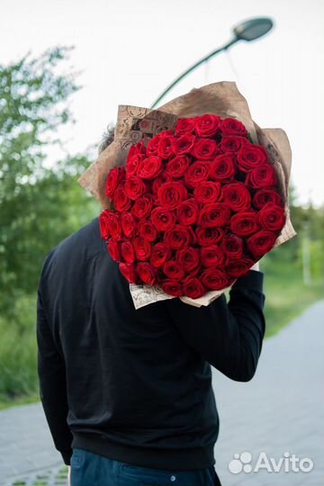 25 роз, 51 роза, букет из роз, цветы доставка