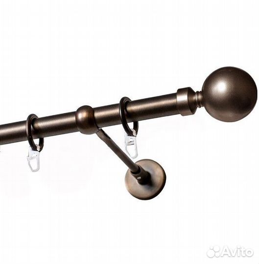 Карнизы для штор металлические шоколад