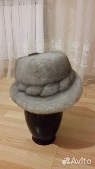 Шапка из голубой норки