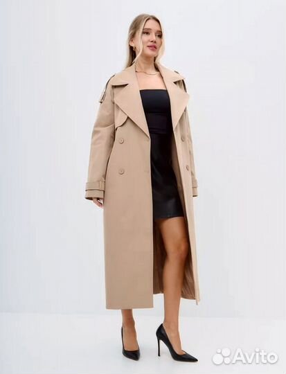 Женский утепленный плащ тренч новый 44-46-48