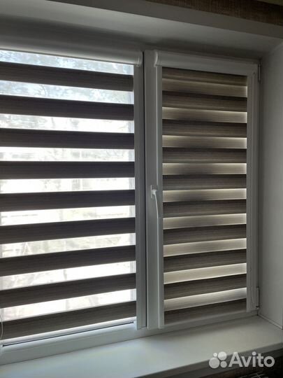 Рулонные шторы зебра 