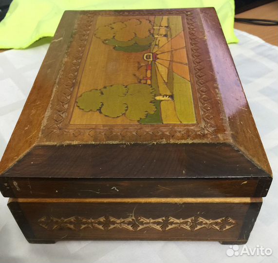 Шкатулка СССР, резьба, дерево, 60е годы