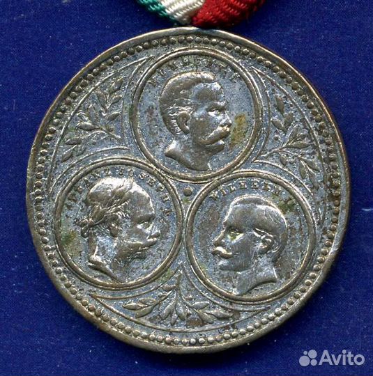 Италия, Германия. Медаль 1882 г
