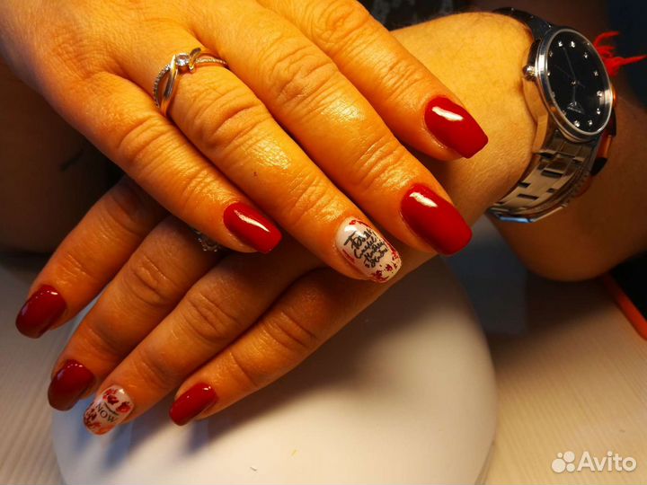 Маникюр наращивания ногтей