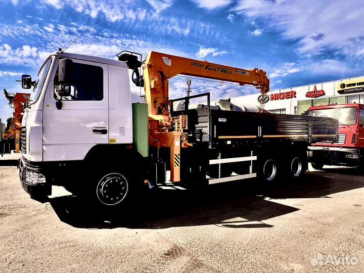 Бортовой грузовик МАЗ 6312 с КМУ Soosan, 2024