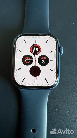 Часы apple watch 7 45 mm blue